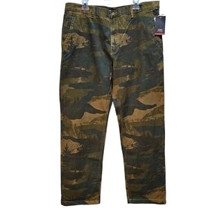 VANS Authentic Chino Pants Size 40 Unique Woodsy Camo Pattern Relaxed Fit NWT
